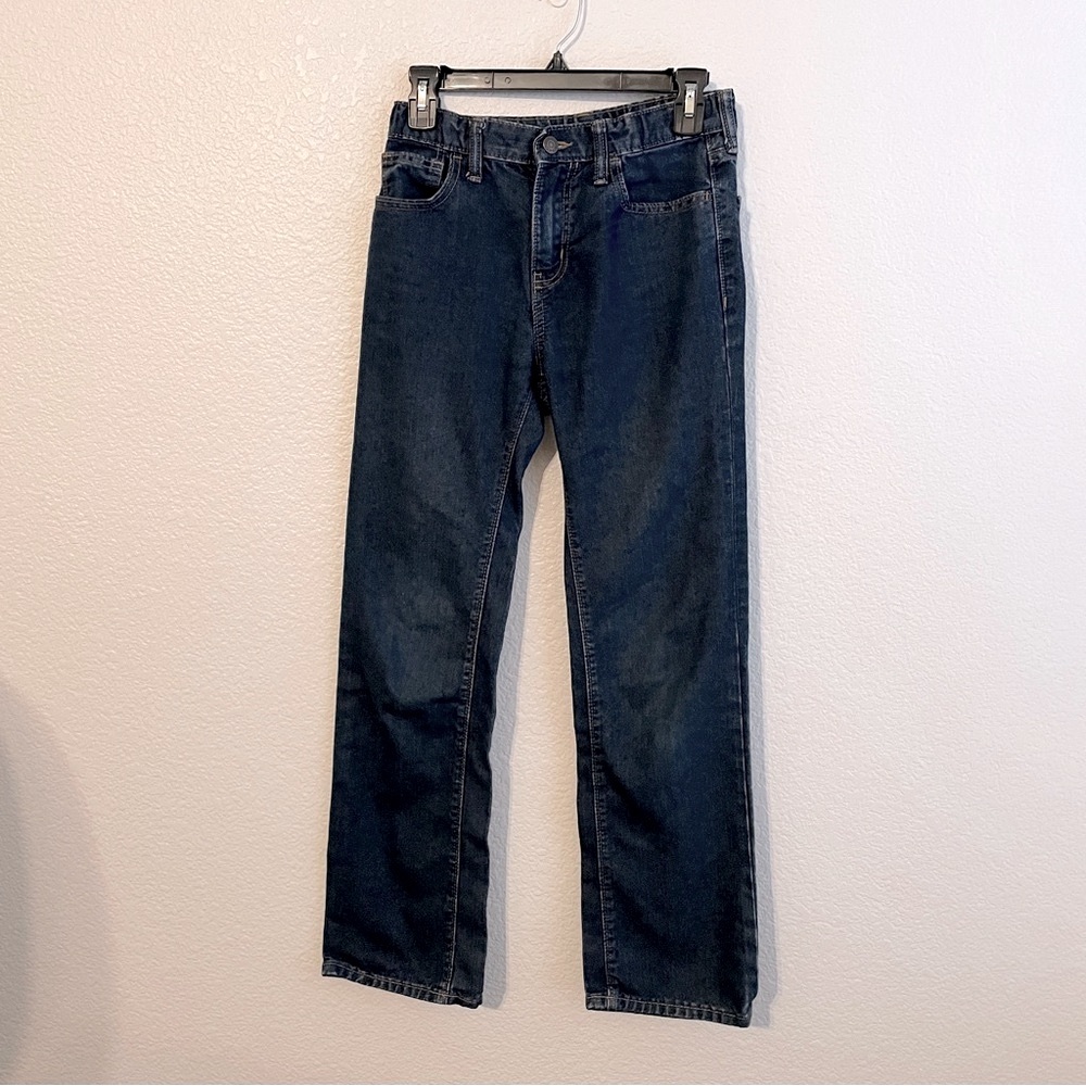 Old Navy Big Kids Karate Straight Built-in Tough Jeans Size 14 Denim Blue